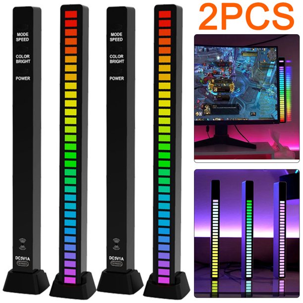 2pcs USB 5V Aplicación Control RGB 32 Barra Lámpara LED ()