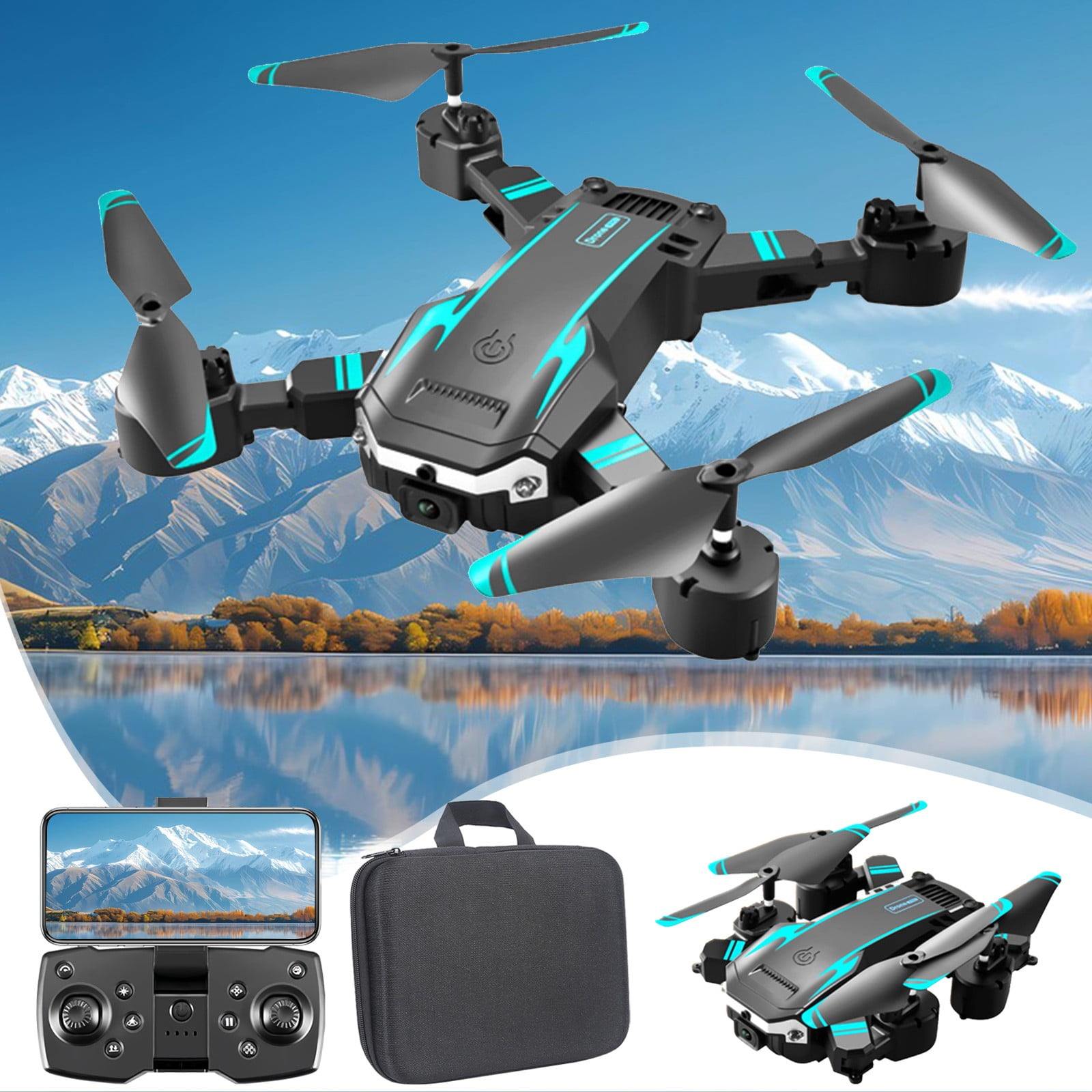 Drone with Camera for Beginners and Teens, Dual Camera with Obstacle Avoidance, Foldable FPV RC Quadcopter with Long Flight Time for Indoor and Outdoor