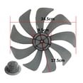 thumbnail image 4 of 14 Inch Floor Fan Table Fan Blade With Nut Cover Fan Blade Fan Accessories 9-Blade, 4 of 10