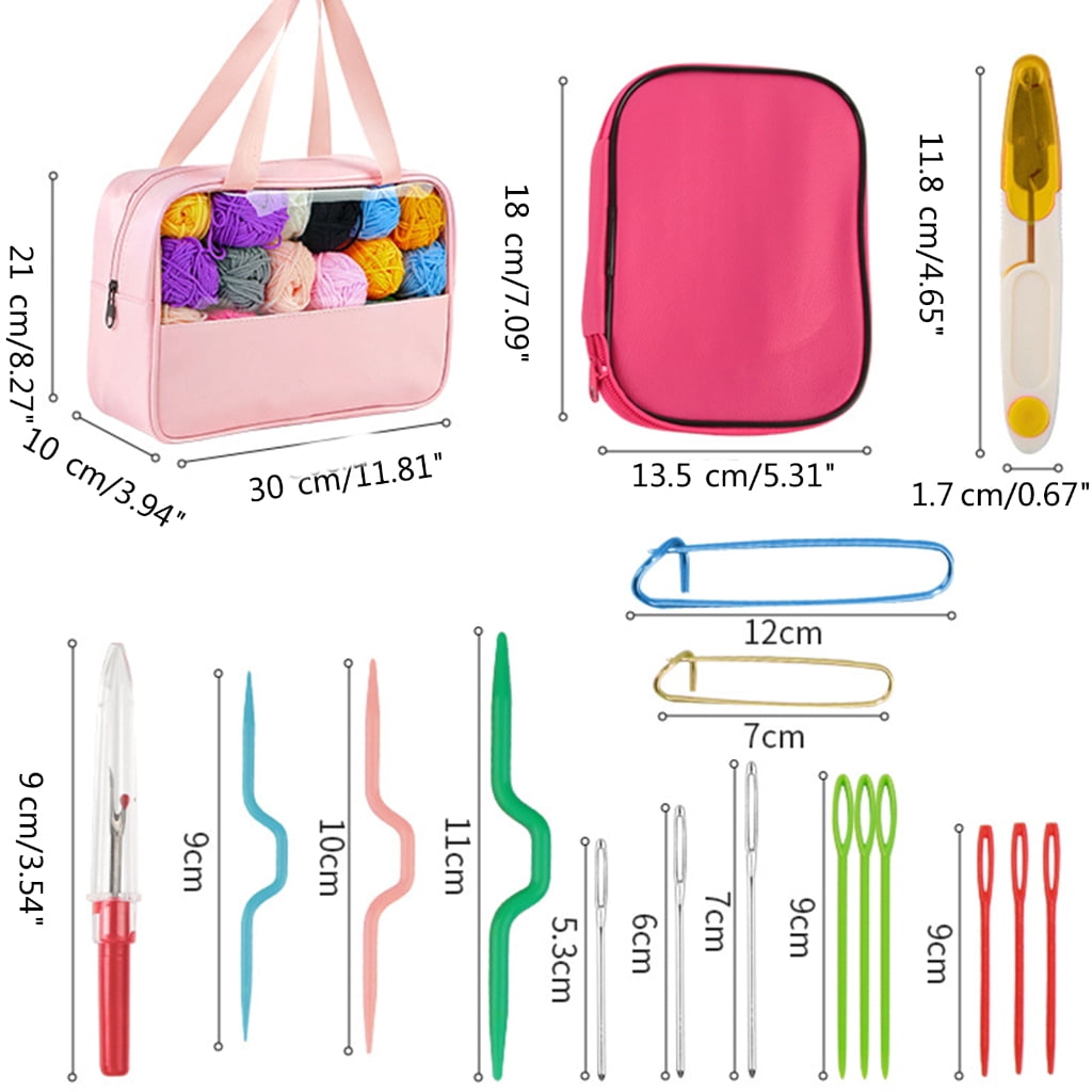 Crochet Hooks Set, Crochet Kits for Beginners Adults, Ergonomic Crochet Starter Accessories Kits, Crochet Kits for