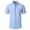 #Blue, variant on Men's Business Casual Short Sleeve Shirt,Solid Color,Turn-Down Collar,Button-Front Closure,Wrinkle-Resistant,Blue,Big and Tall Man XL