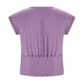 thumbnail image 3 of Camisetas para las Mujeres de Ajuste Suelto Casual Sólido V-Cuello Blusa, Moda Manga Corta Cuello Redondo Top para el Hogar Y el Uso Diario, Tela Suave, 3 of 6