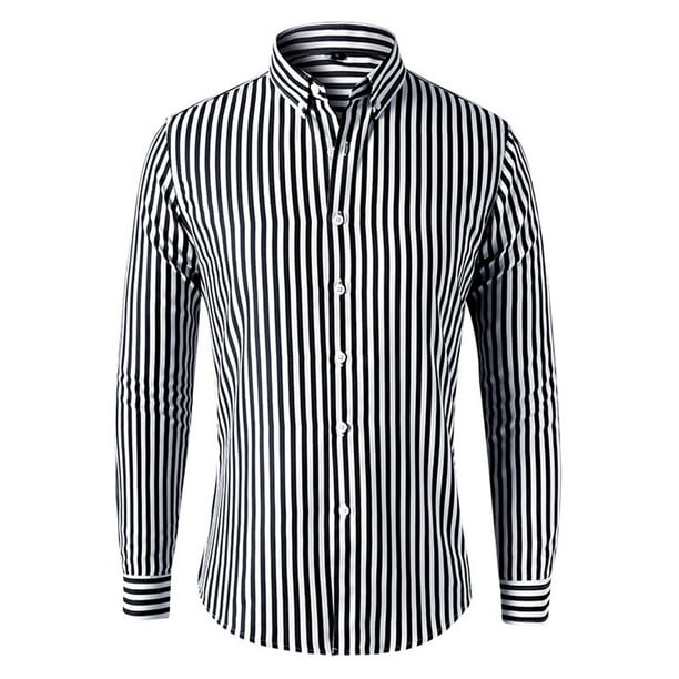 Blusa y camisa formal de manga larga con cuello vuelto para hombre, camisa con estampado a color, blusa de manga larga con cuello vuelto, blusa para hombre
