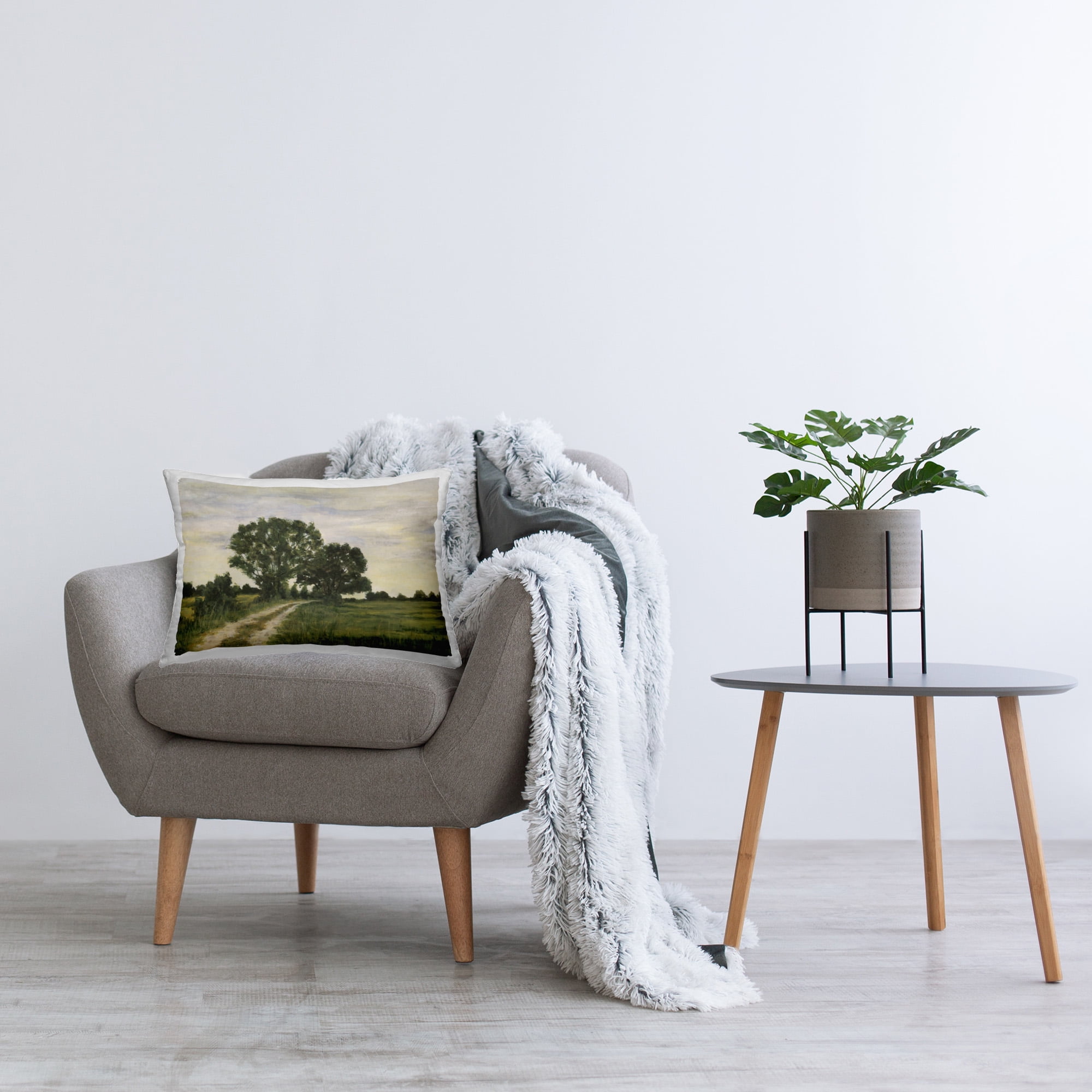 Stupell Industries Receding Country Path Decorative Printed Throw Pillow Design by Michael Willett