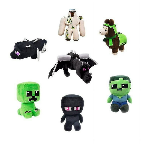 Minecraft New Bee Steve Plush Doll Sitting Enn Creeper Toy Wholesale Spot26cm Green Sitting Creeper B113-123
