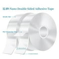 thumbnail image 2 of Chumajor 4PACK 32.8Ft/Roll Double Sided Tape, Nano Double Sided Adhesive Tape Strips, Clear Mounting Sticky Two Sided Tape for Hanging Picture, Poster, Carpet, Photo Deco, Clearance Sales, 2 of 5