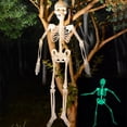 thumbnail image 2 of A Glow Skeleton Body 32Cm Halloween Toy Set For Haunted House Prop Luminous Design Plastic Decoration Party Fun Size 12.59 Inches, 2 of 9