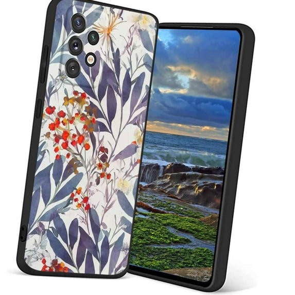 Flowers-115 Phone Case, Degined for Samsung Galaxy A52 5G Case Men Women, Flexible Silicone Shockproof Case for Samsung Galaxy A52 5G