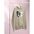 thumbnail image 3 of Half Butterfly Half Daisy Hoodie Women -Image by Shutterstock, Female 5X-Large, 3 of 4