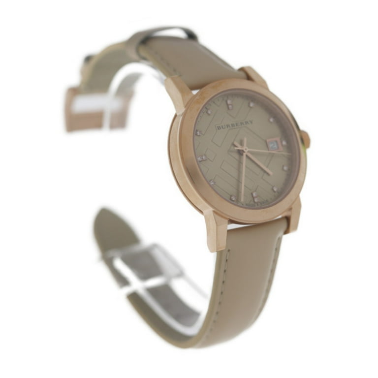 Pre Owned BURBERRY Burberry watch BU9131 stainless steel leather