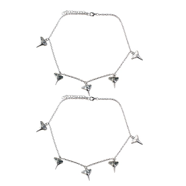 collares con colgante de dientes de tiburón estilo hip-hop para hombre, de aleación, de metal, estilo hip-hop