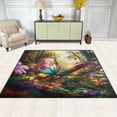 thumbnail image 3 of Non-Slip Area Rug 63x48in Indoor Washable Floor Mats Carpet Printed for Living Room, Bedroom, Home Decor Colorful Butterfly Scene, 3 of 7