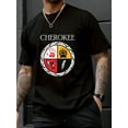 thumbnail image 2 of Tribe Native American Medicine Wheel T-Shirt, 100% Cotton, Holiday Gift, All-In-One Top, Men, Women, Dad, Family, Mom, Friend Wheel T-Shirt, 180G, Round Neck Black, Size S-XXXL, 2 of 8