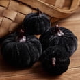 thumbnail image 3 of Halloween Pumpkin Decorations, 12 Pcs Velvet Pumpkins, Velvet Pumpkins, Halloween Pumpkin Decor, Fall Decor for Home, Halloween Party Decorations, Multi-Color Purple Black Orange, 3 of 3
