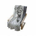 thumbnail image 4 of Geometry Soft Flannel Fleece Throw Blanket, Simplistic of Life Vortex Motion with Spheres Print, Cozy Plush for Indoor and Outdoor Use, 60" x 80", Black Grey White, by Ambesonne, 4 of 6