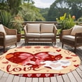 thumbnail image 4 of Round Rugs 5Ft, Happy Valentine's Day Round Area Rug Washable Indoor Throw Carpet, Yellow Love Hearts Romantic Soft Non Slip Circle Rug for Cabinet Bathroom Home Decor Aesthetic, 4 of 8