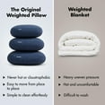 thumbnail image 4 of Quiet Mind The Original Weighted Pillow for Adults - (Medium, Blueberry, 9 lbs) - Weighted Body Pillow - Versatile Cooling Body Pillow w/Stress Relief - Compact Hug Pillow for Adults, 4 of 4