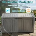 thumbnail image 6 of MINDYES 80 Gallon Deck Box, Storage Box for Home Tools, Outdoor Patio Cushions, Holiday Decor, Beige, 6 of 8
