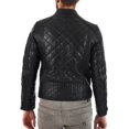 thumbnail image 3 of Men's Stylish Black 100% Genuine Lambskin Leather Lightweight Soft Satin lining Jackets for Men - M Size, 3 of 4