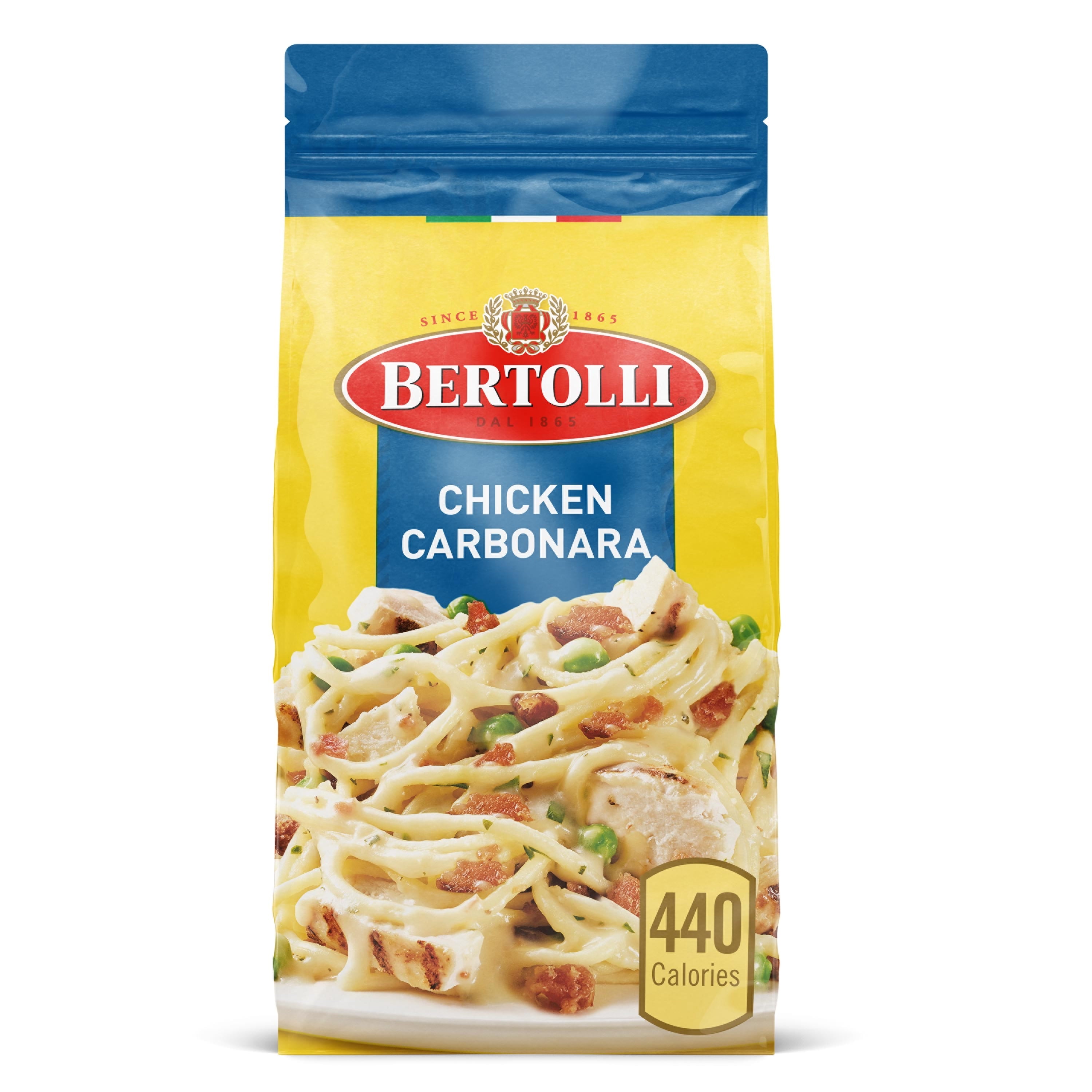 Bertolli Chicken Carbonara Frozen Meals With Spaghetti, Peas and Bacon
