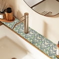 thumbnail image 2 of Yayeee Faucet Mat for Kitchen Sink 14.7" Diatomite Long Splash Guard Pad, Beige Floral, 2 Pack, 2 of 7