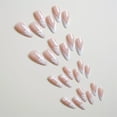 thumbnail image 4 of Fofosbeauty 24pcs Press on False Nails,Almond Fake Acrylic Nails, Smudging Stamens White, 4 of 8