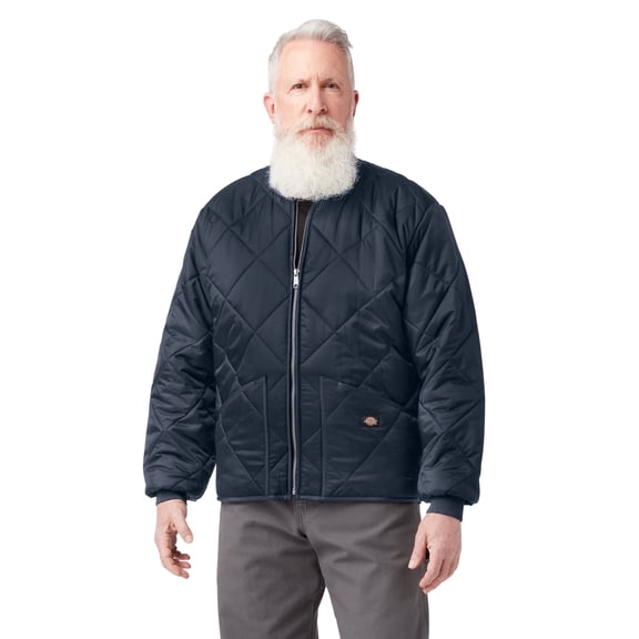 Dickies Men’s Diamond Quilted Jacket – Lightweight Insulated Work Jacket with Durable Water-Resistant Fabric for Warmth & Comfort