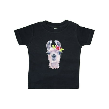 

Inktastic Cute Llama with Flower Gift Baby Boy or Baby Girl T-Shirt