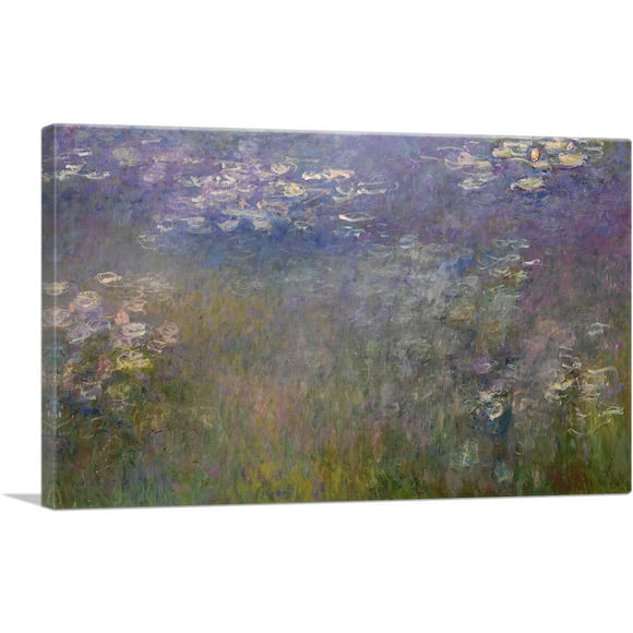 ARTCANVAS Water Lilies 1915-1926 Canvas Art Print by Claude Monet - Size: 18" x 12" (0.75" Deep)