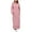 Pink, variant on Karight Women's Casual Long Sleeve Side Slit Pullover Maxi Hoodie Dress Slim Sweatshirt Long Dresses with Pockets