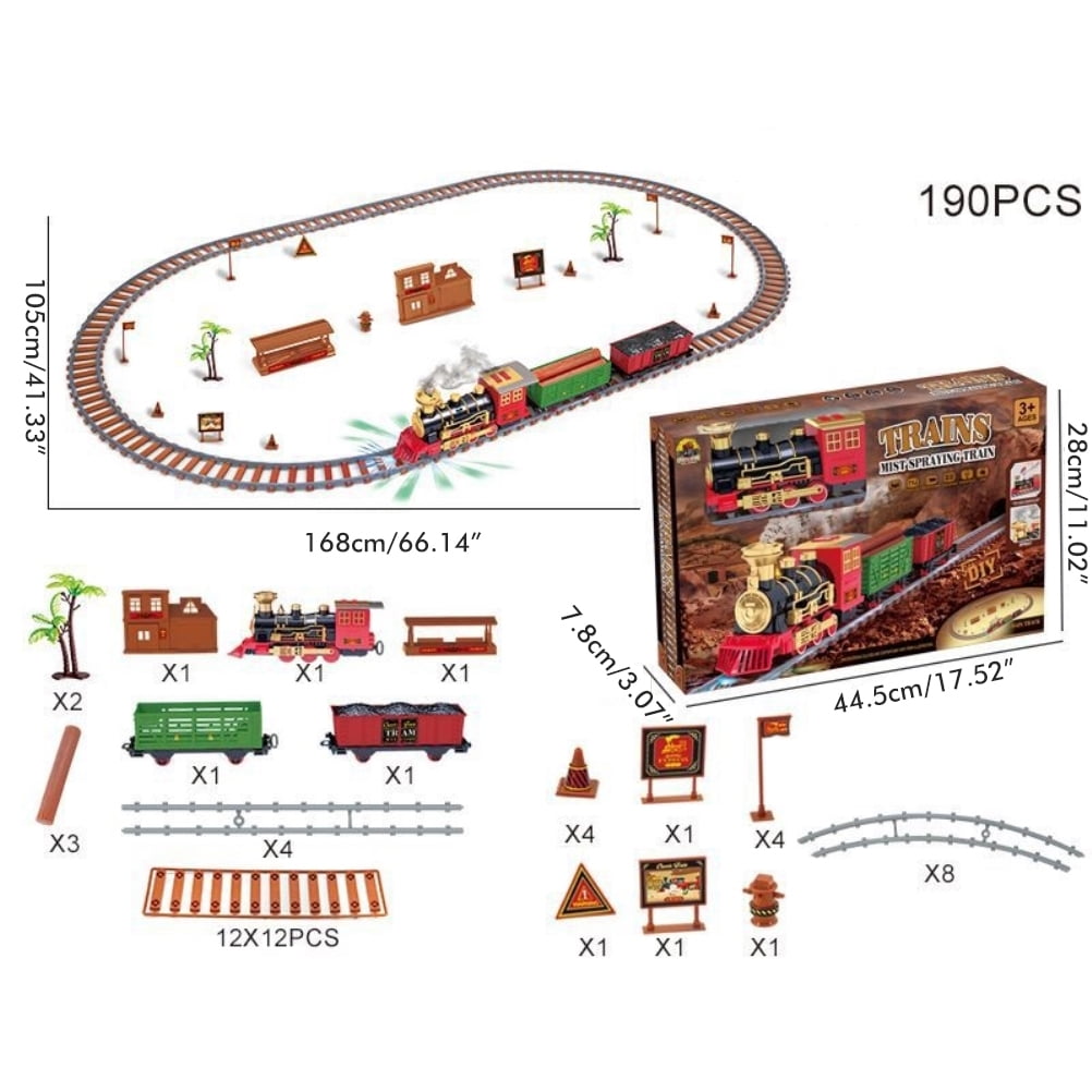 Classic Christmas Train Set Mini Train Toy Set With With Headlight