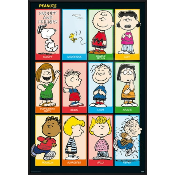 Peanuts Framed TV Show Poster / Print (All Characters / Grid) (Snoopy