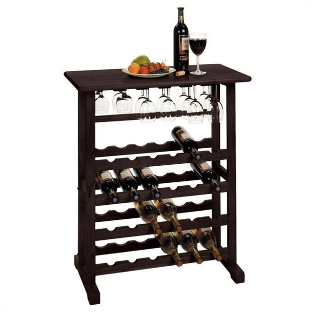 Pemberly Row Porte-Bouteilles et porte-bouteilles en Expresso Foncé
