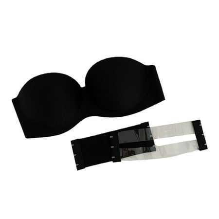 Grandest Birch 3PCS Women s Strapless Push Up Bra Padded Seamless Invisible Comfortable Support No Straps Bras Summer Accessories Black B