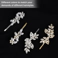 thumbnail image 7 of 8Pcs  Bride Pearl Crystal Hair Clips Bobby Pins, Rhinestone Bridal Hair Clip Leaf Wedding Hairpin,Shining Diamond Barrette, Elegant Jewelry Bridesmaid Hair Accessories for Women Girls (Gold）), 7 of 7