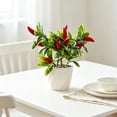thumbnail image 4 of Bonsái de pimiento artificial en maceta, arreglo floral artificial de alta gama para decoración de escritorios en el interior de la oficina, 4 of 7