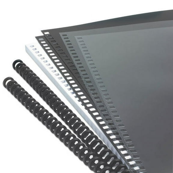 Instant Report Kit, 5/16" Capacity, Clear/black Cover, Black Spine | Bundle of 10 Packs
