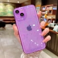 thumbnail image 4 of Compatible for iPhone 13 Clear Case, Cute Glitter Heart Rainbow Laser Holographic Bling Pattern Case for Women Girls Soft TPU Shockproof Camera Protective - Purple, 4 of 6