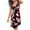 Wine, variant on IROINNID Shift Dress For Women Fashion Sleeveless Dress Print Casual Daily Loose Dress V-Neck Knee-Length Dress