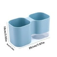 thumbnail image 4 of Pen Holder Detachable Desktop Brush Storage Box Plastic Decoration Flower Pot for Home Office  Light Blue, 4 of 10