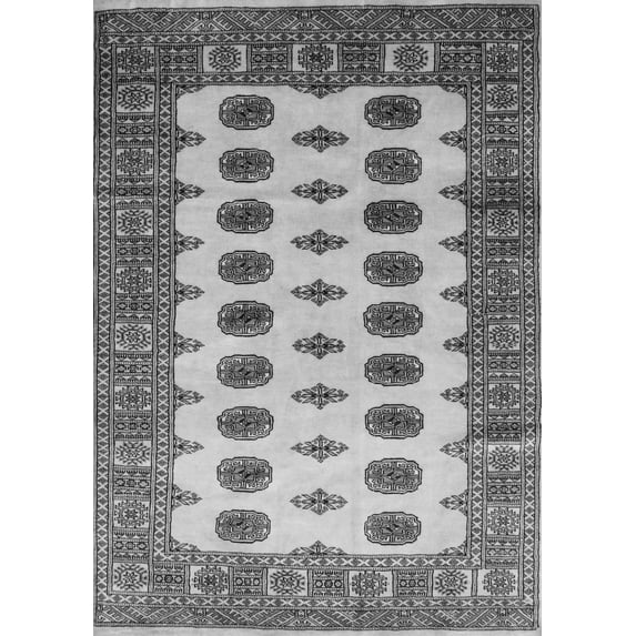 Ahgly Company Indoor Rectangle Southwestern Gray Country Area Rugs, 5' x 7'