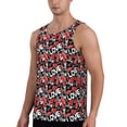 thumbnail image 2 of Uemuo Graffiti Valentine Day Pattern Men's Muscle Shirts Sleeveless Dry Fit Gym Workout Tank Top Lightweight Sports Tank Top Beach Tank Top, Loose-fit Sleeveless Shirt-Medium, 2 of 7