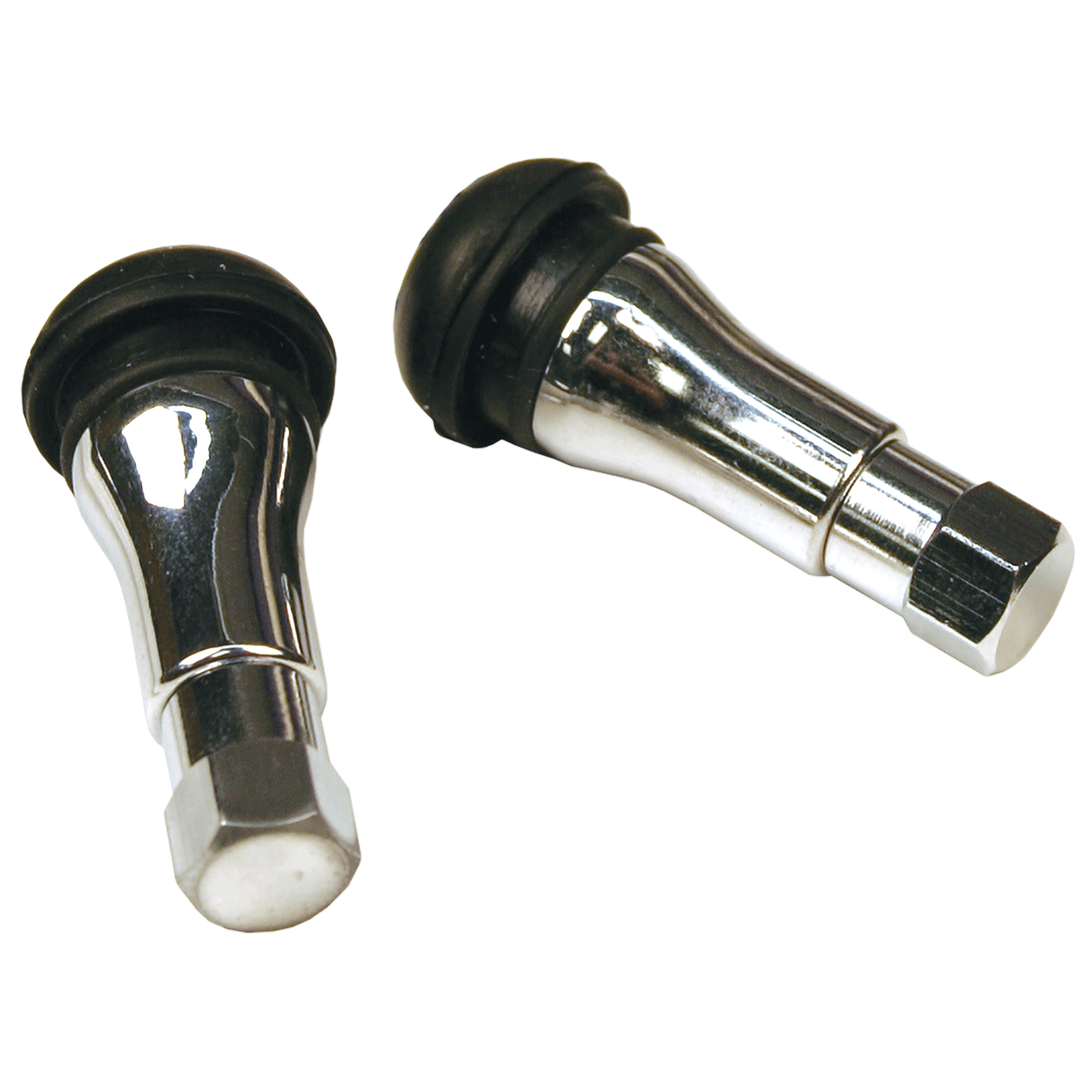 (4 pack) Slime Chrome Tubeless Tire Valves TR413 Metal and Rubber - 2078w