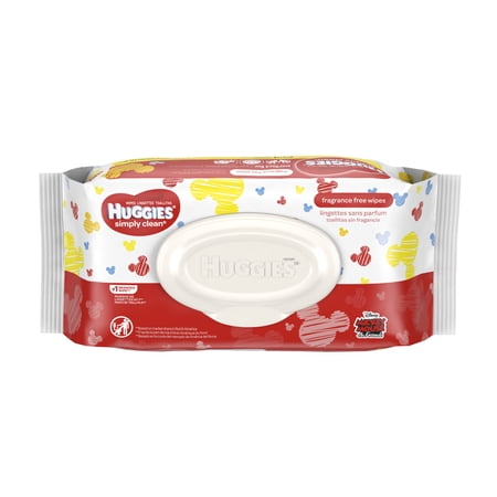 (5 pack) Huggies Baby Wipes Simply Clean Fragrance-free Soft Pack, 5 packs of 64 Count (320 count)