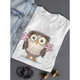 thumbnail image 3 of Cute Owl With Flowers T-Shirt Women -SPIdeals Designs, Female 4X-Large, 3 of 4