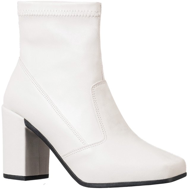 Botas de Mujer Elásticas Punta Cuadrada Tacón Alto y Grueso Deng Xun unisex