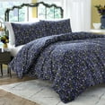 thumbnail image 2 of Lady Pepperell Botanical Garden Cotton Comforter Set, Purple, King, 2 of 14