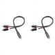 thumbnail image 1 of 2X Cable RCA Macho A 2RCA Hembra Cable de Audio 2 RCA Macho Divisor Cable Auxiliar para TV PC DVD Altavoz Amplificadores de Audio Subwoofer, 1 of 5