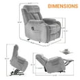 thumbnail image 3 of Lohoms Power Lift Recliner Chair, Electric Recliners for Elderly Seniors with Remote Control, Comfy Lounge Single Sofa, Leisure Relaxing Chair, 2 Side Pockets, Gift for Your Family, Light Gray, 3 of 10