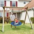 thumbnail image 2 of Goplus 40'' Flying Saucer Tree Swing Indoor Outdoor Play Set Swing for Kids Blue Whale, 2 of 9